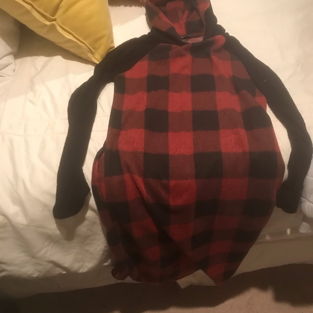 Buffalo print dress/with hood